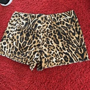 denim and supply leopard shorts